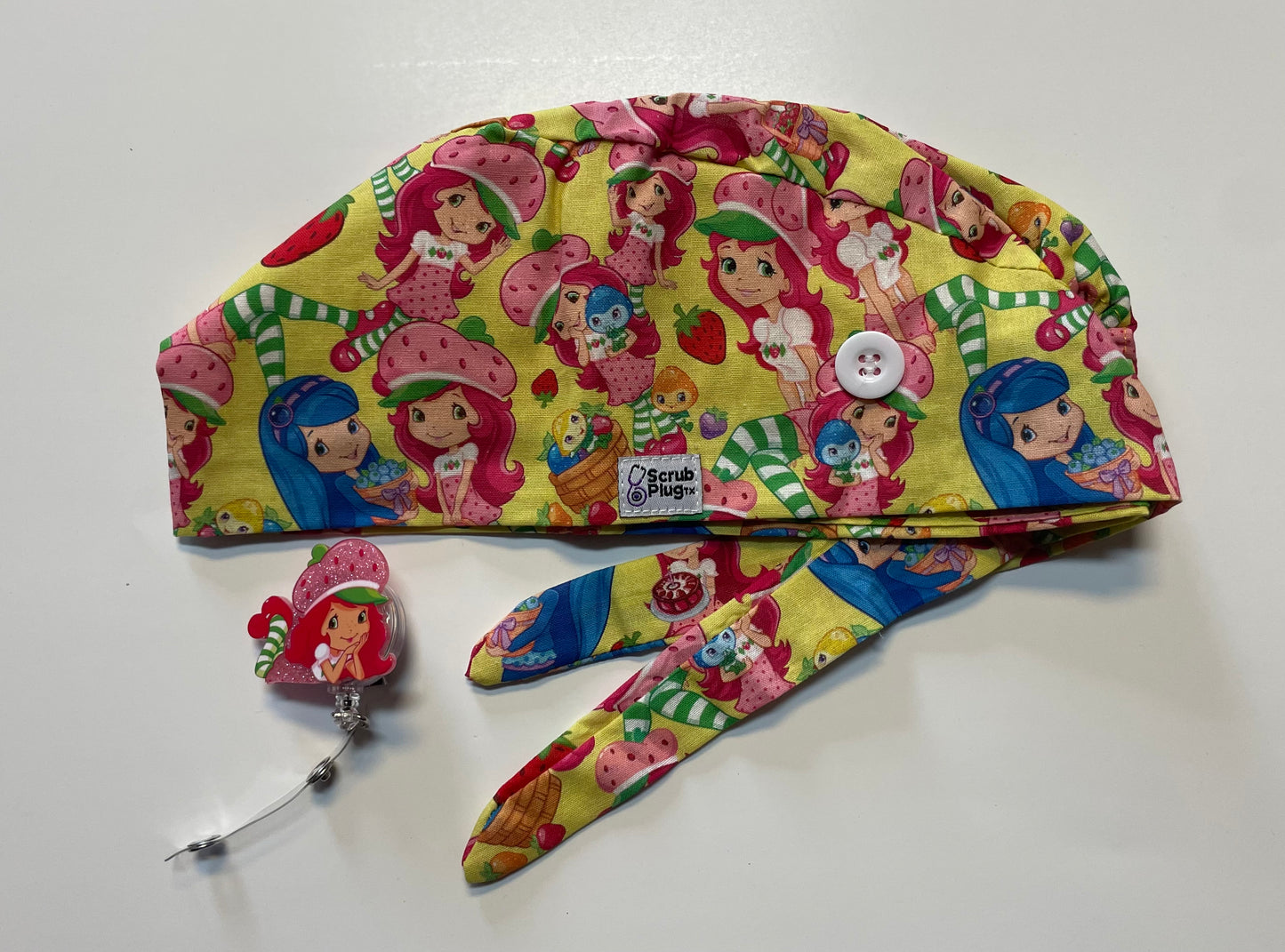 Scrub Cap Strawberry shortcake-yellow
