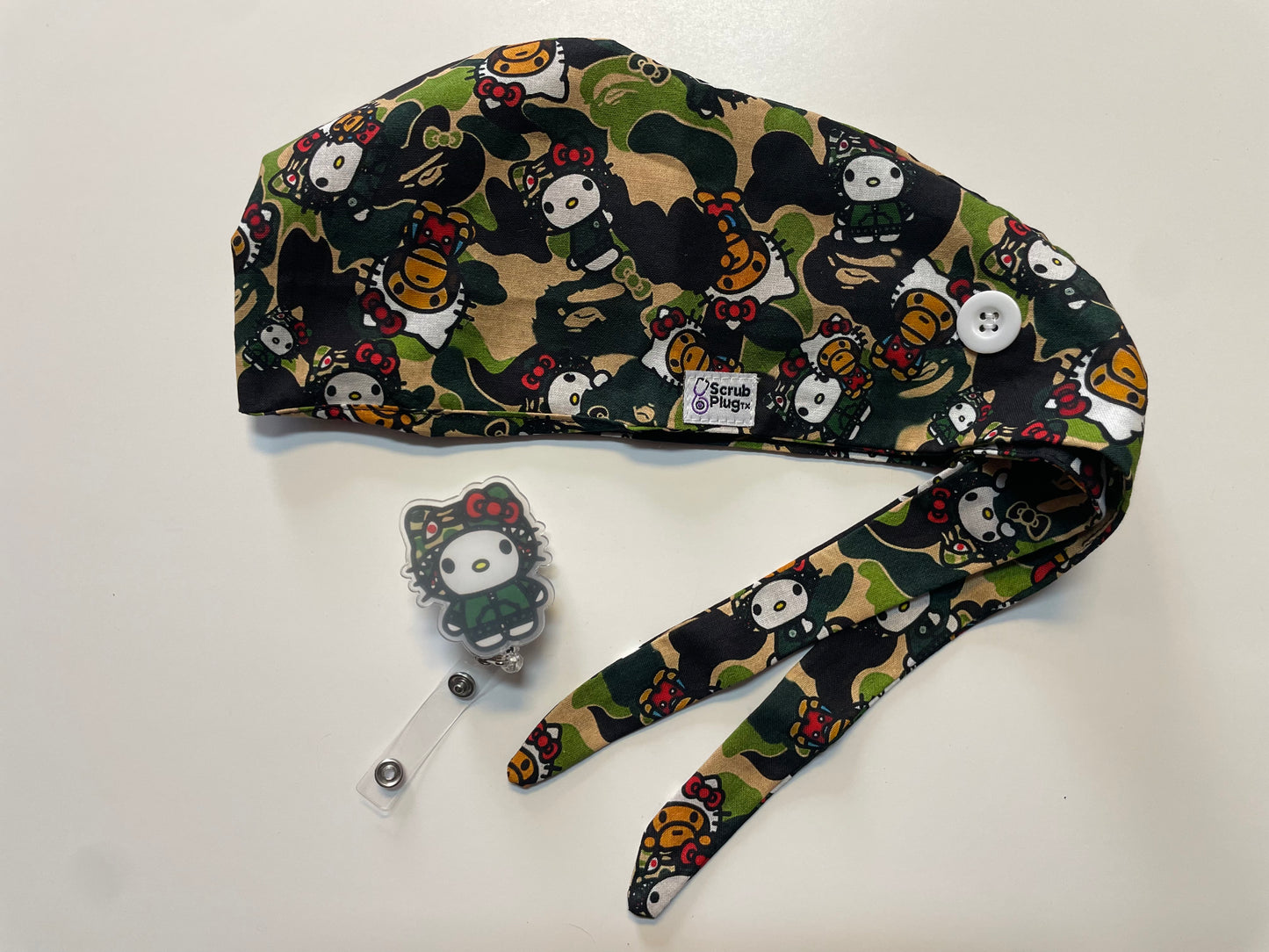 Scrub Cap Hello kitty camo