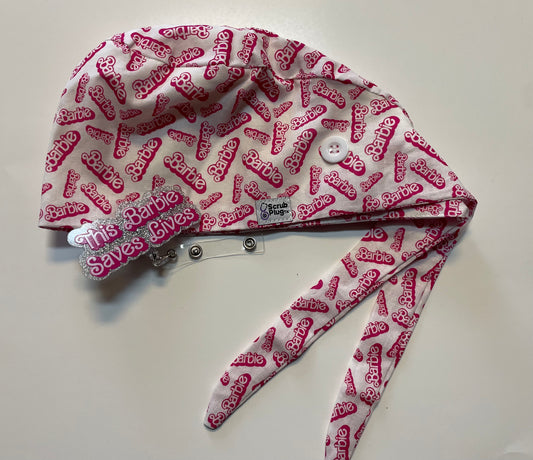 Scrub Cap Barbie white